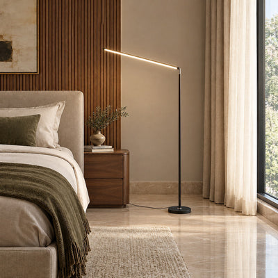 Linear Minimalist LED Reading Floor Lamp