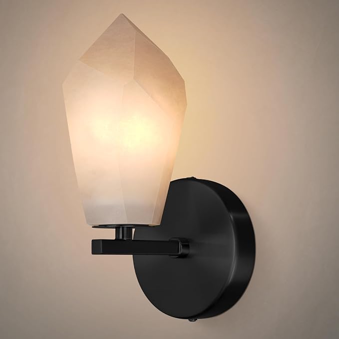 Black Alabaster Wall Sconce