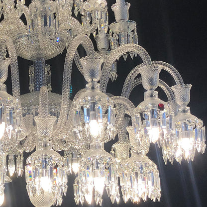 36 Lights Modern Chandelier Clear Big Lighting