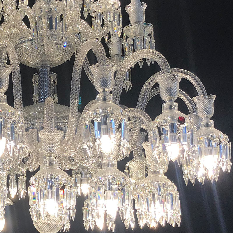 36 Lights Modern Chandelier Clear Big Lighting