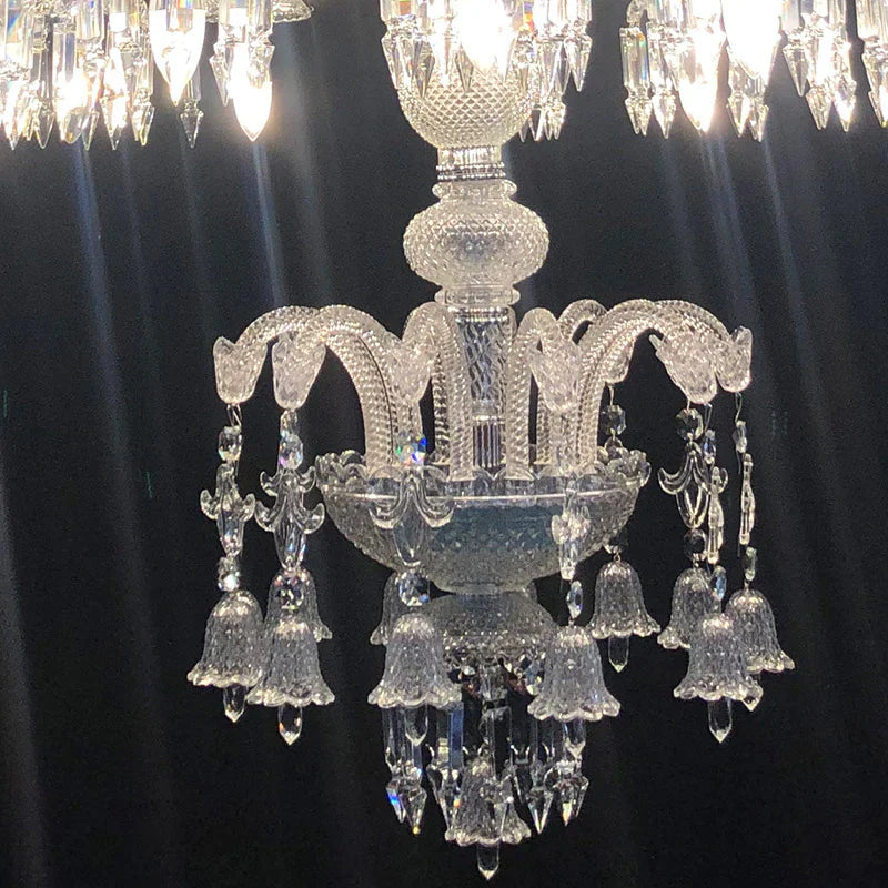 36 Lights Modern Chandelier Clear Big Lighting