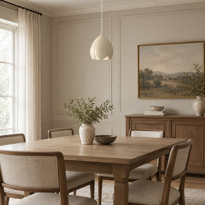 Minimalist Sculptural Resin Pendant Light for Dining Room & Bathroom