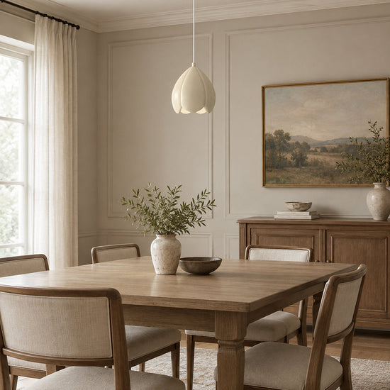 Minimalist Sculptural Resin Pendant Light for Dining Room & Bathroom
