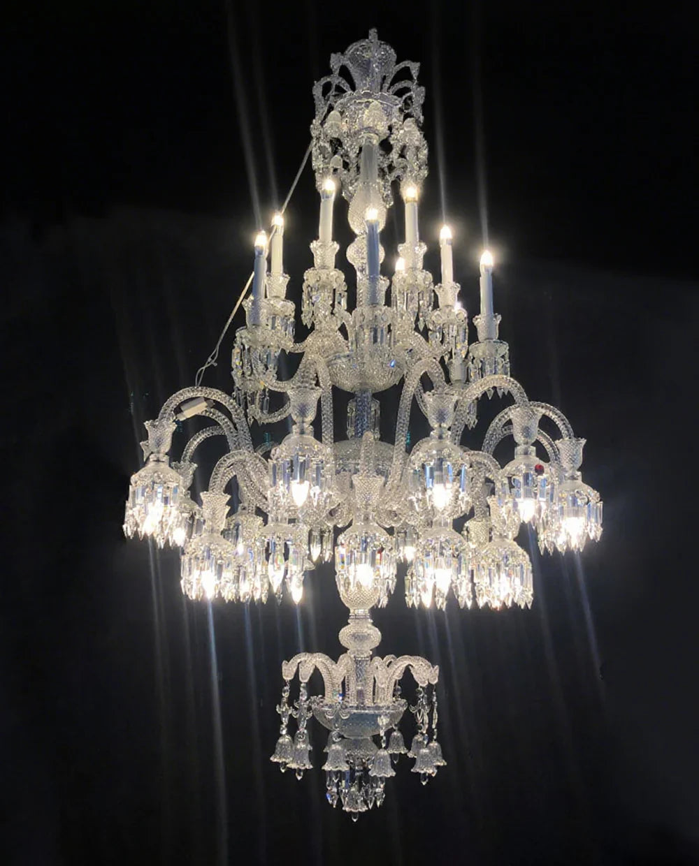 36 Lights Modern Chandelier Clear Big Lighting