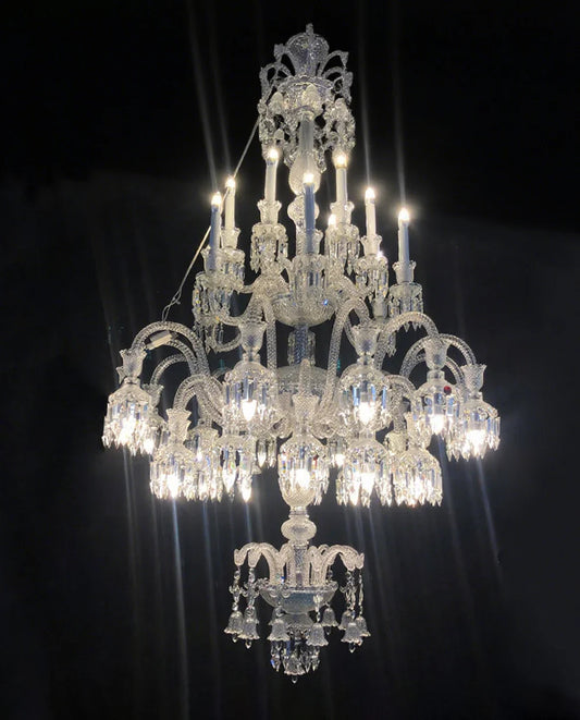 36 Lights Modern Chandelier Clear Big Lighting