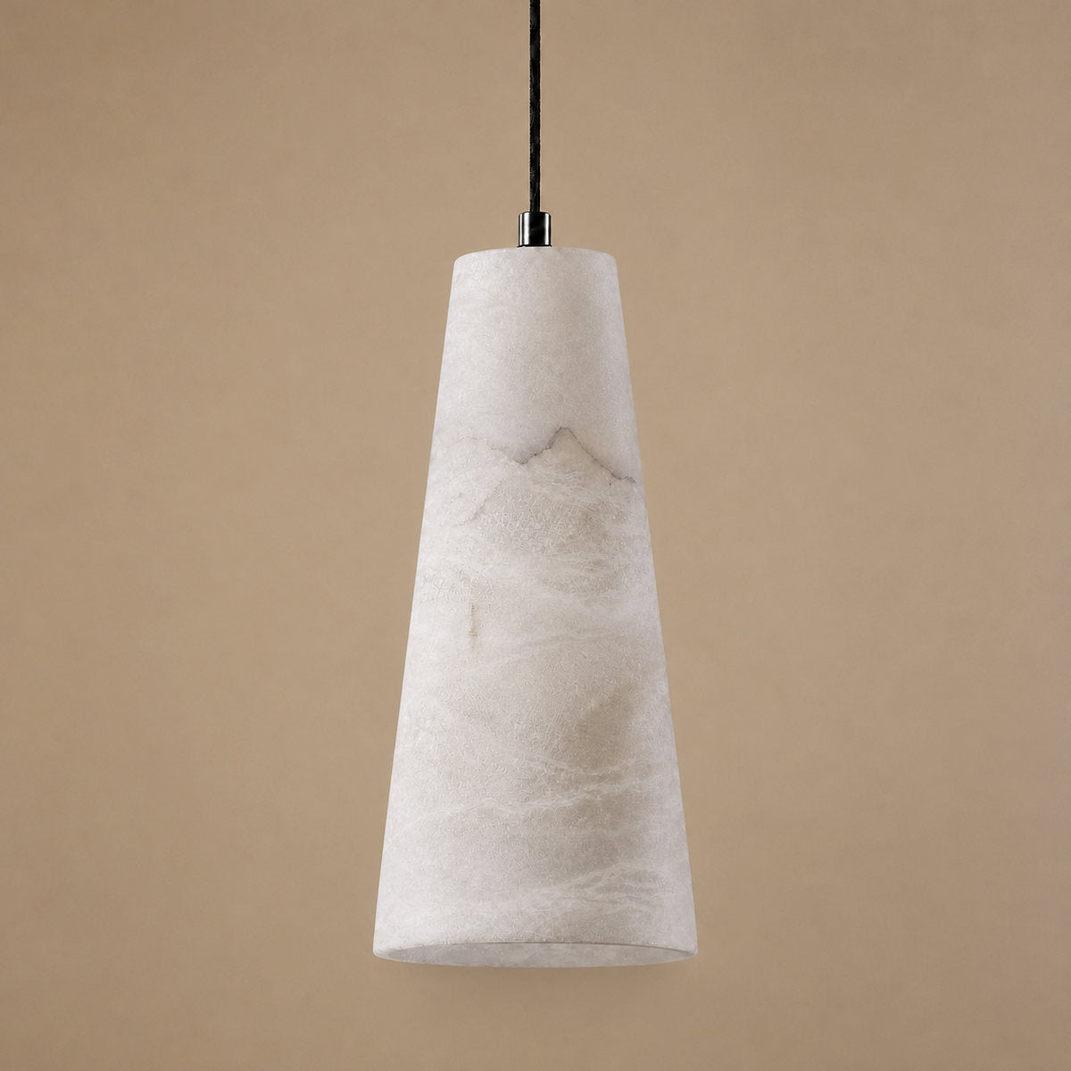 Tricolordeer Single Conical Marble Pendant – Matte Black