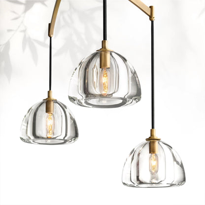 Hemispheae Modern Glass Linear Chandelier