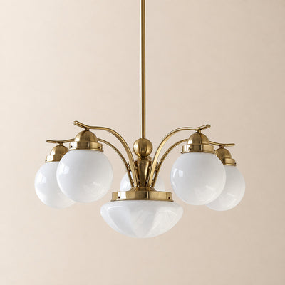 Tricolordeer Globe Glass Multi-Light Chandelier