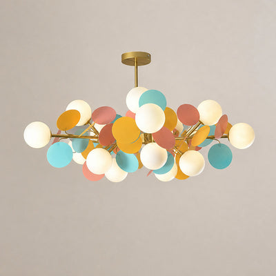 Tricolordeer Botanical Branching Glass Tree Chandelier