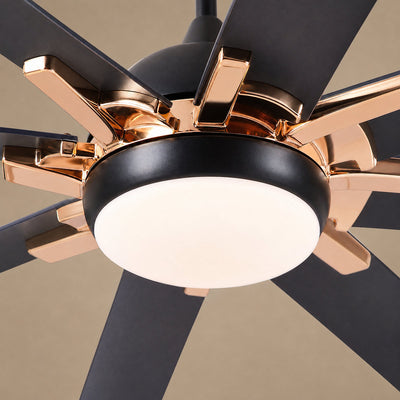 Tricolordeer Contemporary Metal Eight-Blade LED Disc Ceiling Fan