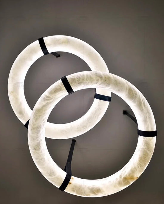 Modern Round Alabaster Chandelier for Living Room/Bedroom