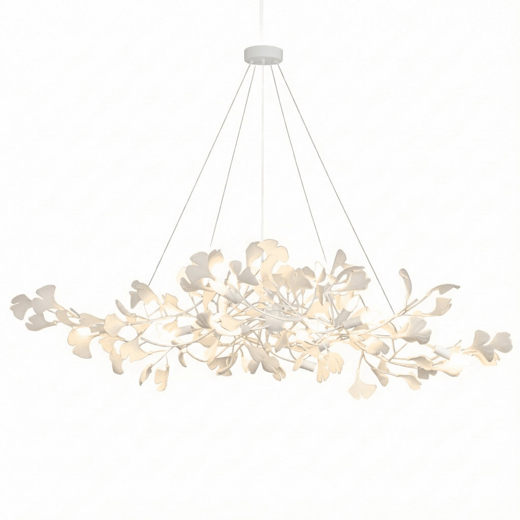 Porcelain Leaf Horizontal Branch Chandelier