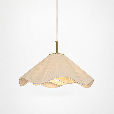 Elara Pendant Light, 15.7-Inch x H 59-Inch, Beige & Gold for Dining Room & Living Room