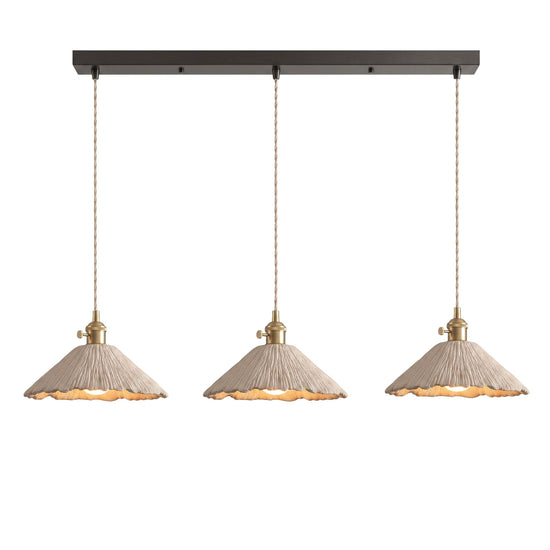 Raw Texture Cement Pendant Light Collection for Dining Room & Living Room