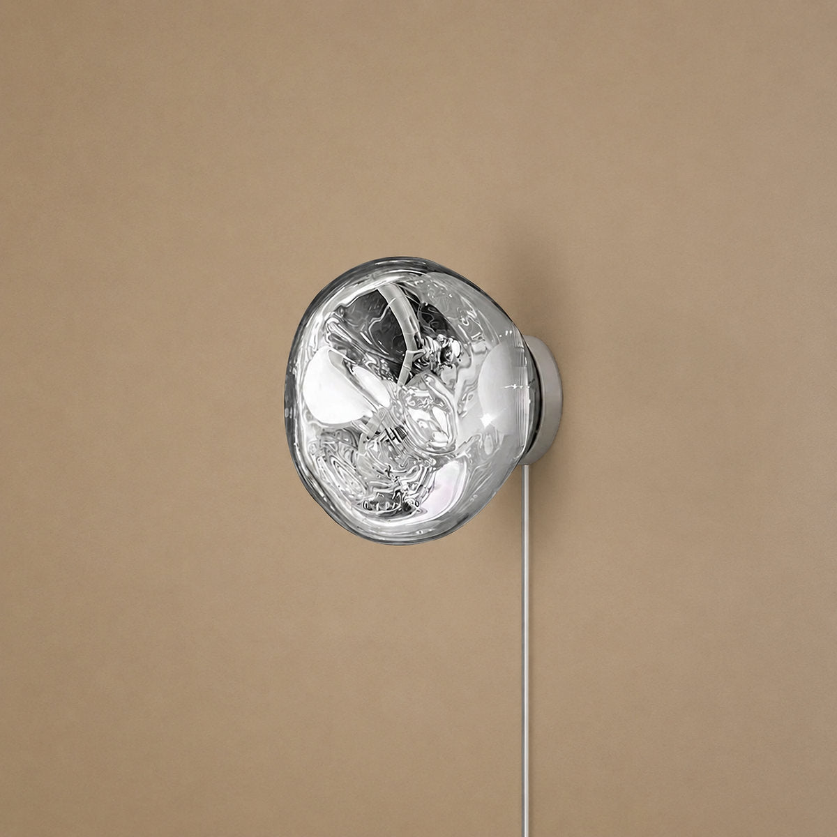 Lava Plug-in Wall Lamp, 7.1~11-Inch x H 7.5~11.4-Inch, Gold, US Plug for Bedroom & Living Room