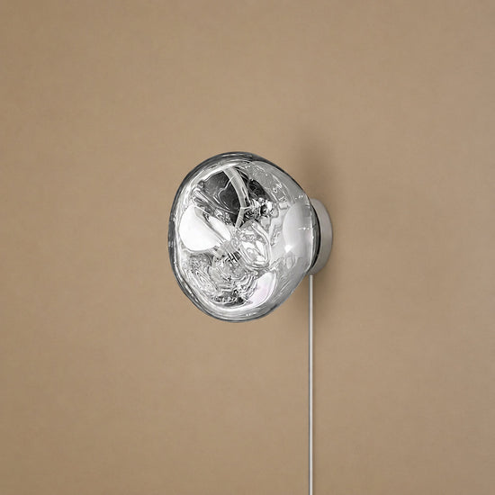 Lava Plug-in Wall Lamp, 7.1~11-Inch x H 7.5~11.4-Inch, Gold, US Plug for Bedroom & Living Room