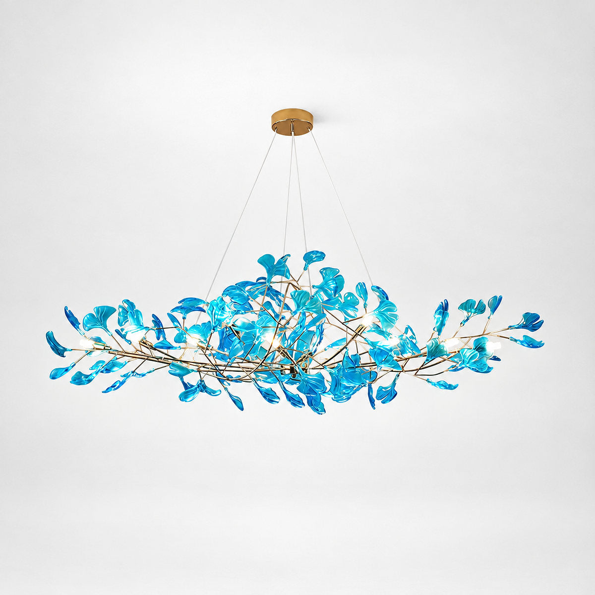 Tricolordeer Botanical Linear Multi-Light Chandelier