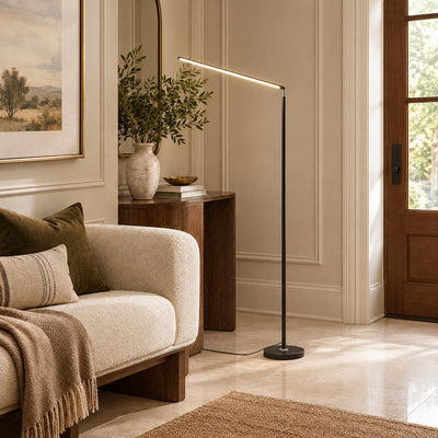 Linear Minimalist LED Reading Floor Lamp