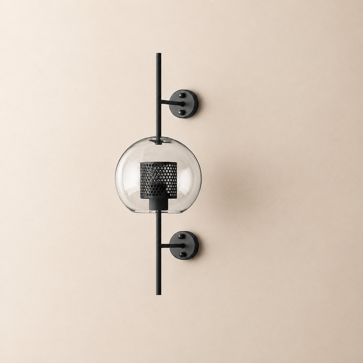 Chiswick Glass Wall Lamp, 5.1~9.8-Inch x H 21.6~30.7-Inch, Copper plating for Living Room & Dining Room