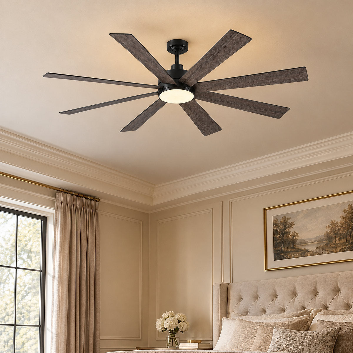Modern 8-Blade Integrated LED Ceiling Fan