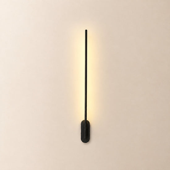 Stick Shaped Metal Wall Lamp, L 2-Inch x W 3.1-Inch x H 23.6~37.4-Inch, Brass, Triac Warm Dimming for Living Room