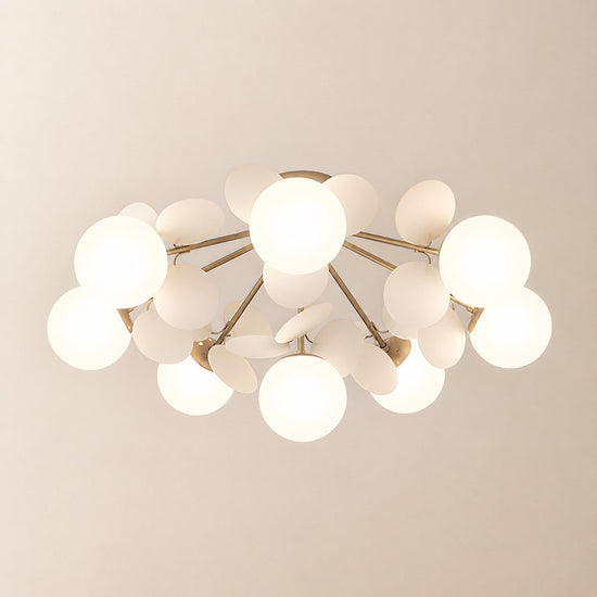 Round Macaron Ceiling Light, 20.5-Inch x H 12.5-Inch for Living Room