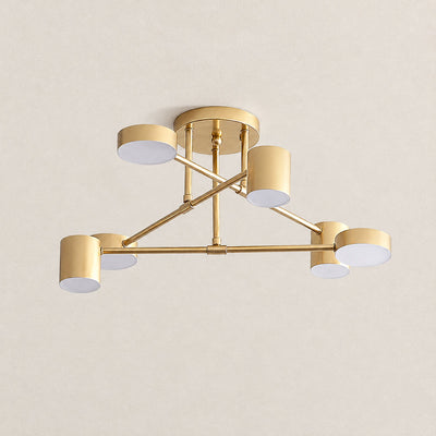 Tricolordeer Radial Sputnik Ceiling Light, 6 Arms