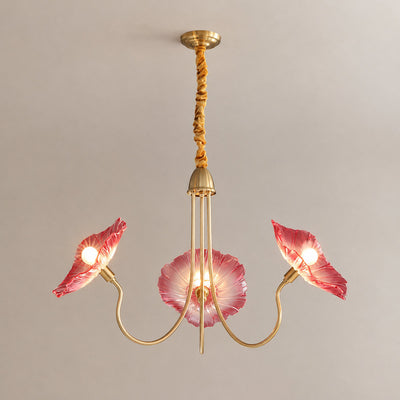 Tricolordeer Frosted Glass Gold Chandelier