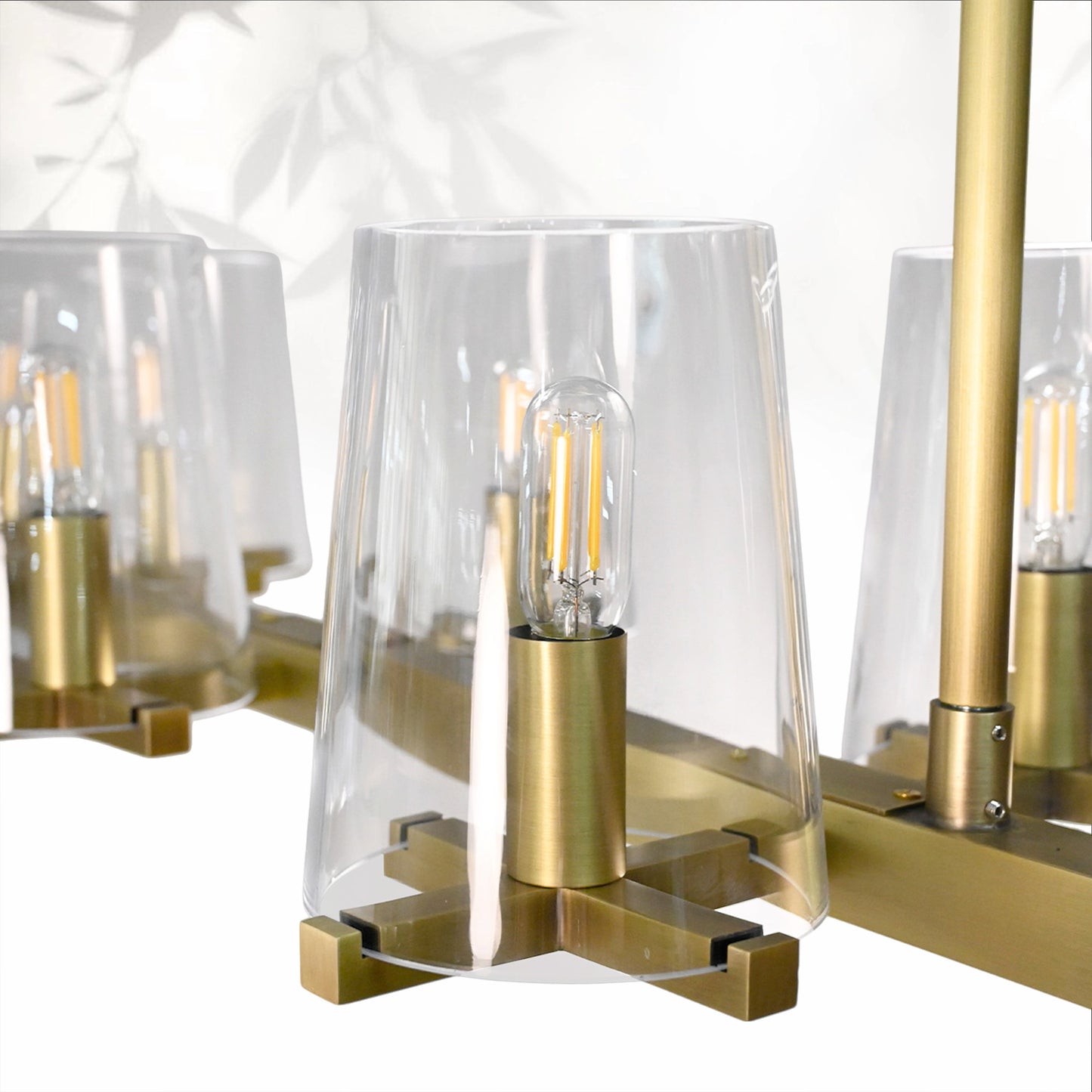 Paricia Glass Linear Chandelier 49"60"