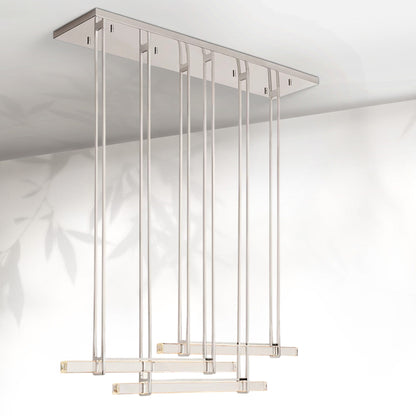 Aedubon Crystal Triple Bar Linear Chandelier