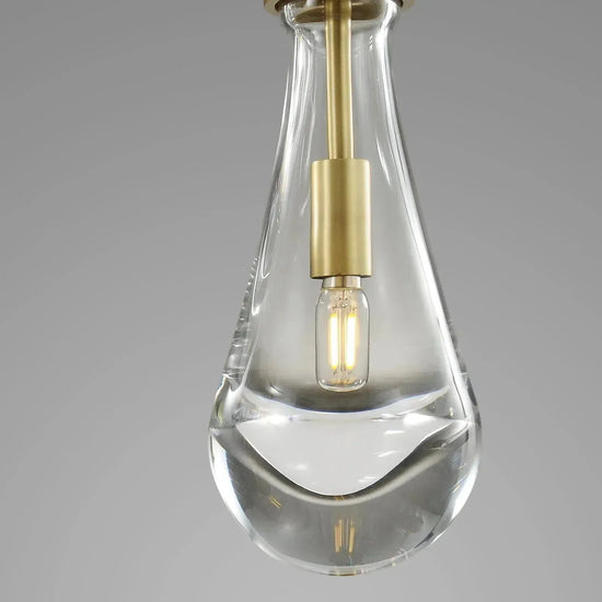 Soltaire Raindrop Round Chandelier 5 Lights 14"D