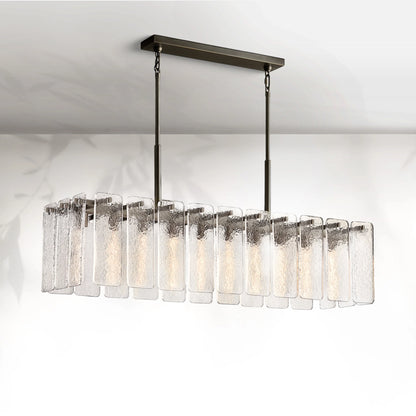 Calamete Glass Rectangular Chandelier