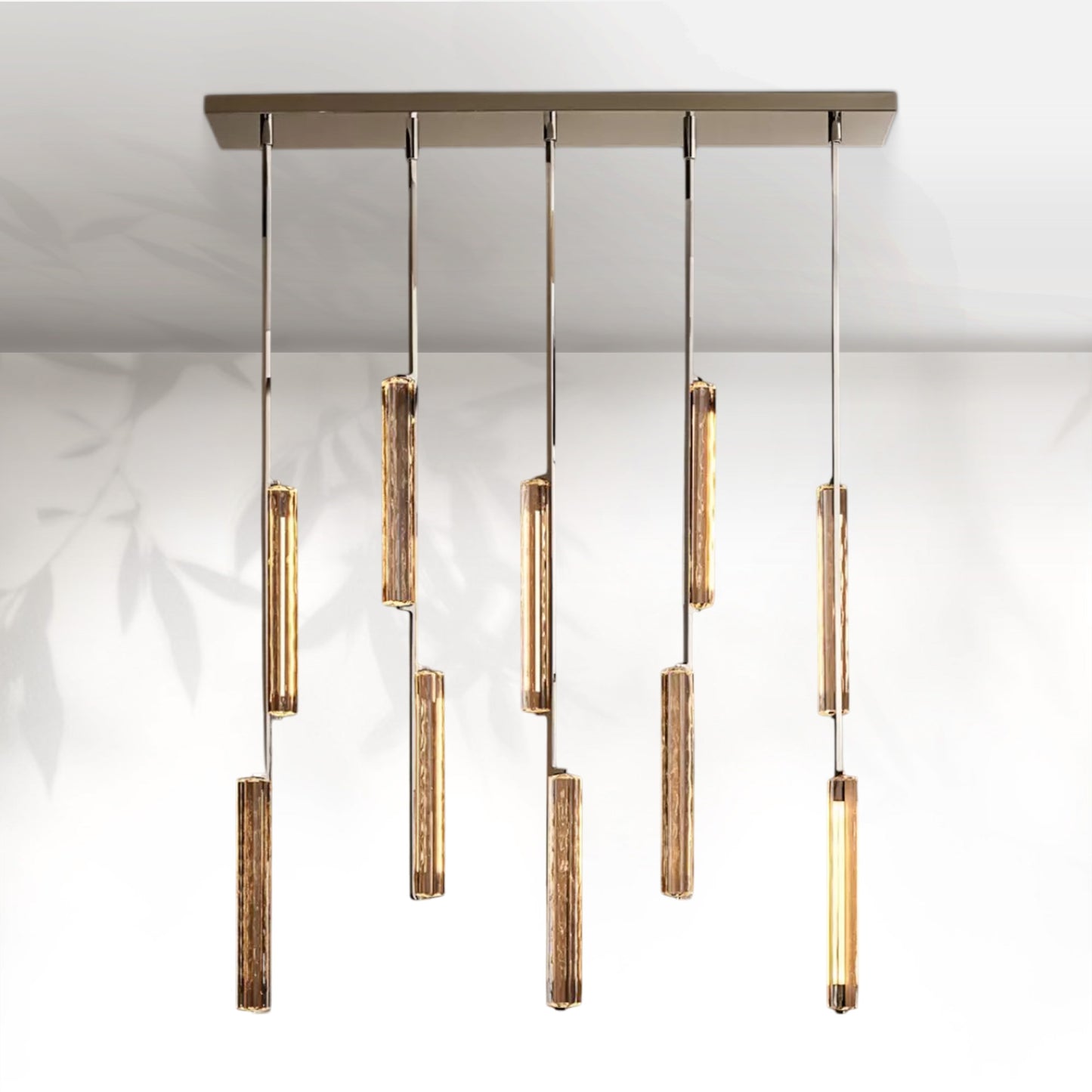 Aedubon Crystal Linear Chandelier 54"
