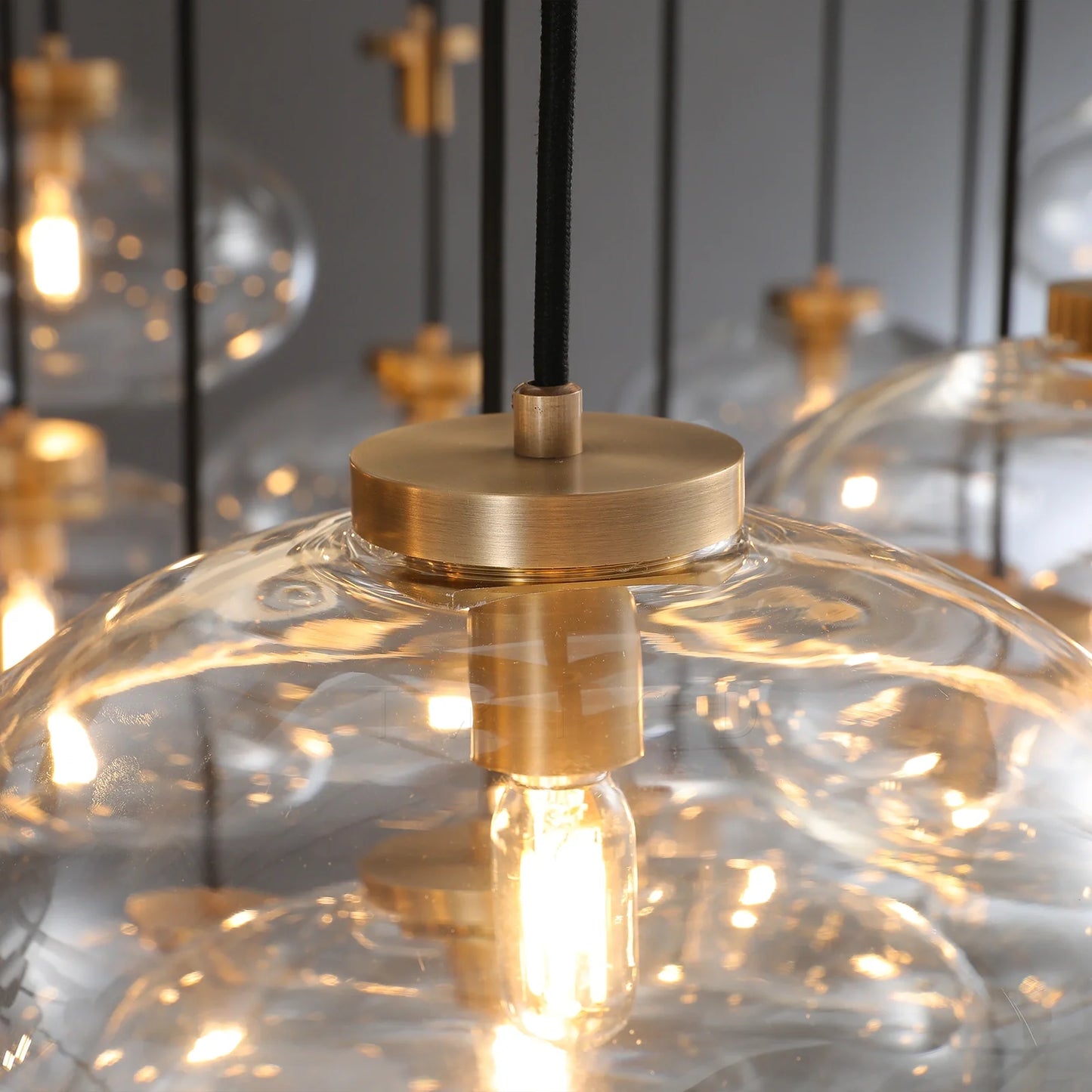 Aurum Clear Glass Linear Chandelier