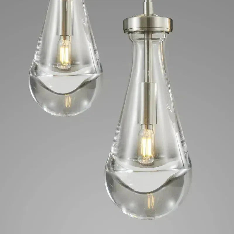 Soltaire Raindrop Round Chandelier 2-Light 5"