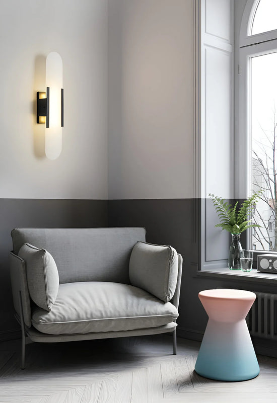Modern Belange Elongated Alabaster Wall Lamp