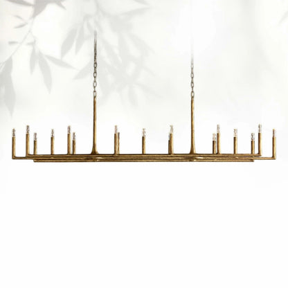 Thaddeas Forged Linear Chandelier 54"/72"/96"