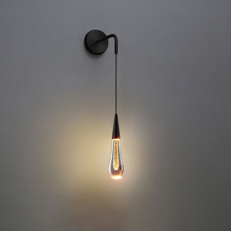 Denise Raindrop Glass Solitairen Crystal Elegance Wall Sconce