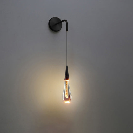 Denise Raindrop Glass Solitairen Crystal Elegance Wall Sconce