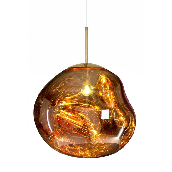 Modern Lava Pendant Light, 7-18.9-Inch, Gold for Dining Room & Living Room