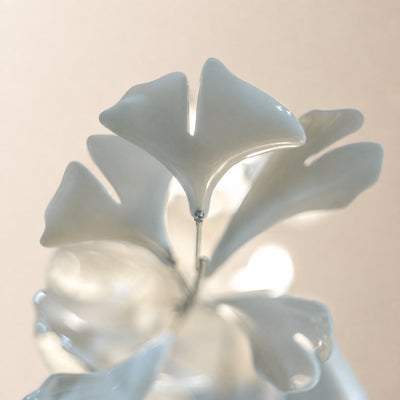 Tricolordeer Cascading Porcelain Leaf Spiral Chandelier