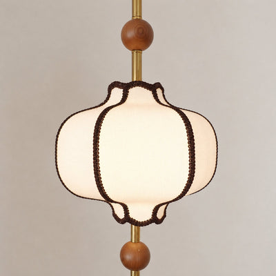 Tricolordeer Curved Metal and Wood Pendant Light