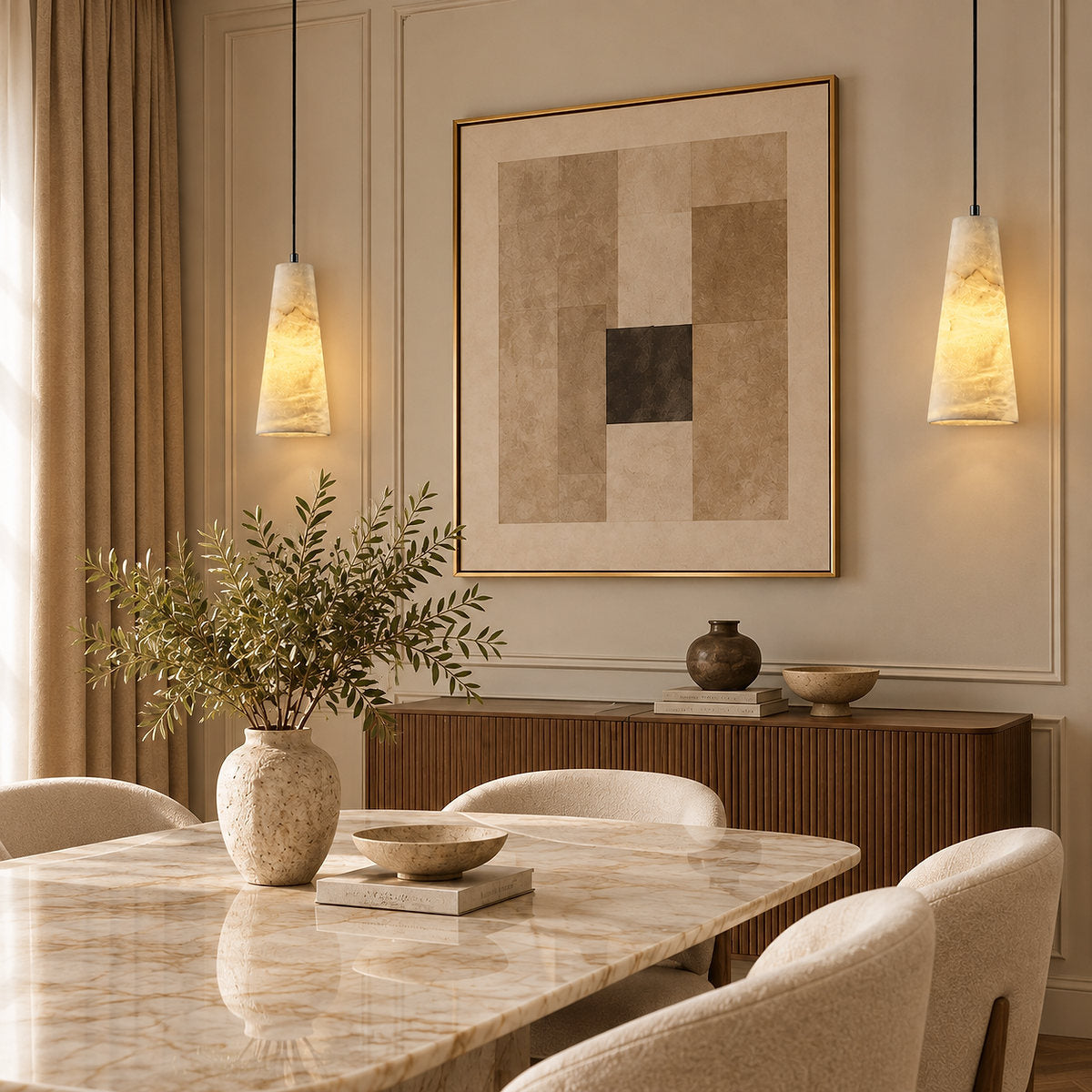 Tricolordeer Alabaster Dual Wall Sconce