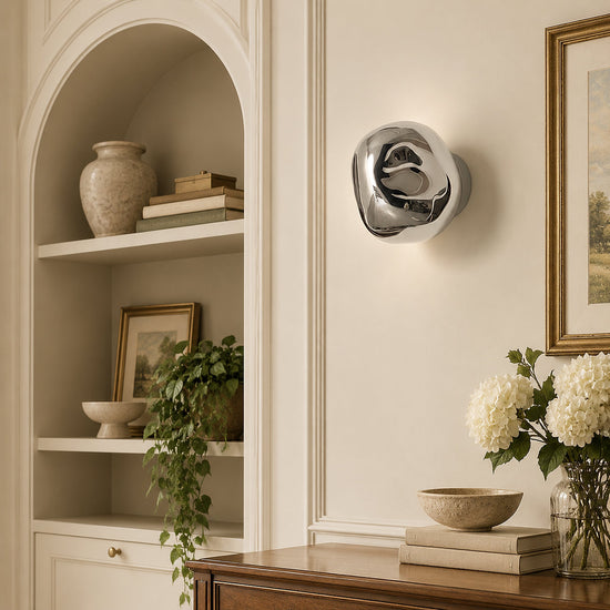 Lava Plug-in Wall Lamp, 7.1~11-Inch x H 7.5~11.4-Inch, Gold, US Plug for Bedroom & Living Room