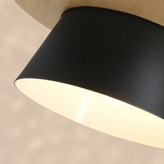 Minimalist Nordic Wood Metal Pendant Light for Dining Room & Living Room