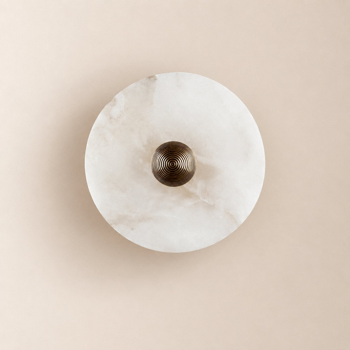 Nayra Alabaster Wall Lamp, 7.9~13.8-Inch, White & Bronze, Triac Warm Dimming for Living Room & Dining Room