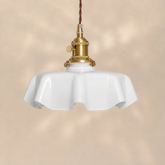 Pleated Glass Pendant Light Collection