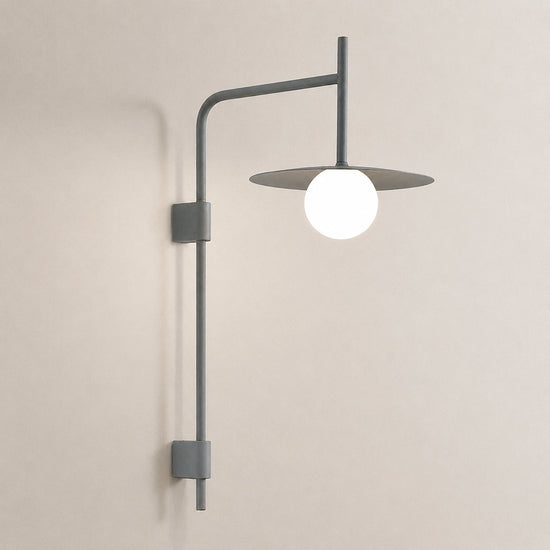 Gea Swing Arm Plug-in Wall Lamp, 9.8-Inch x H 31.5-Inch, Black, US Plug for Bedroom & Living Room