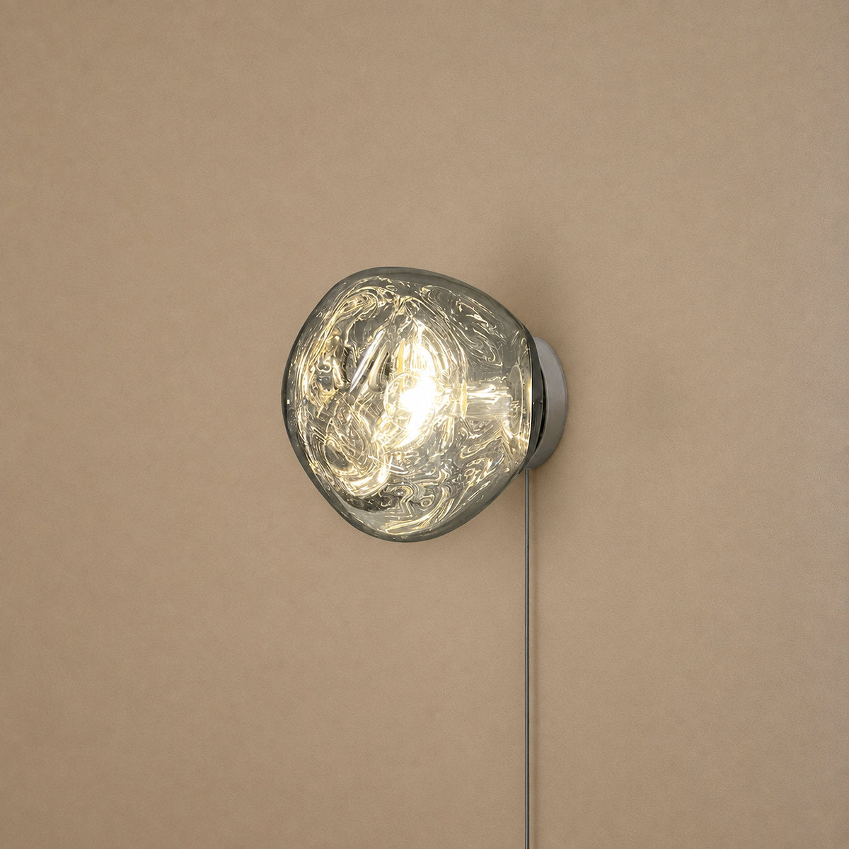 Lava Plug-in Wall Lamp, 7.1~11-Inch x H 7.5~11.4-Inch, Gold, US Plug for Bedroom & Living Room