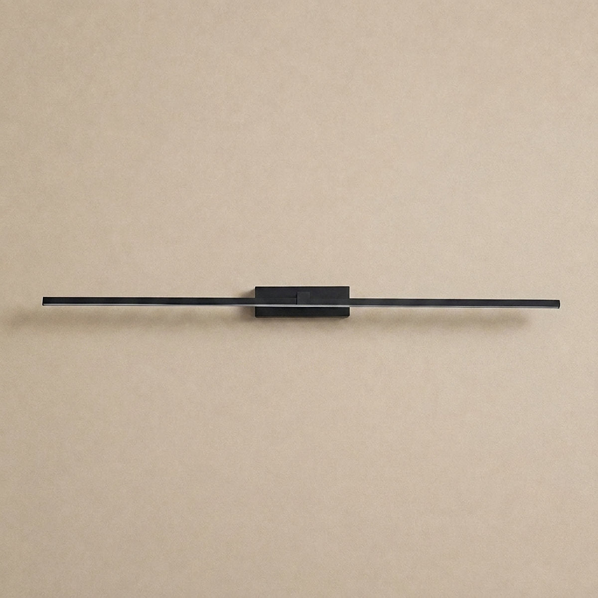 Metal Linear Mirror Wall Lamp, L 15.7~31.5-Inch x H 3.1-Inch, Black, Warm Light for Living Room & Dining Room